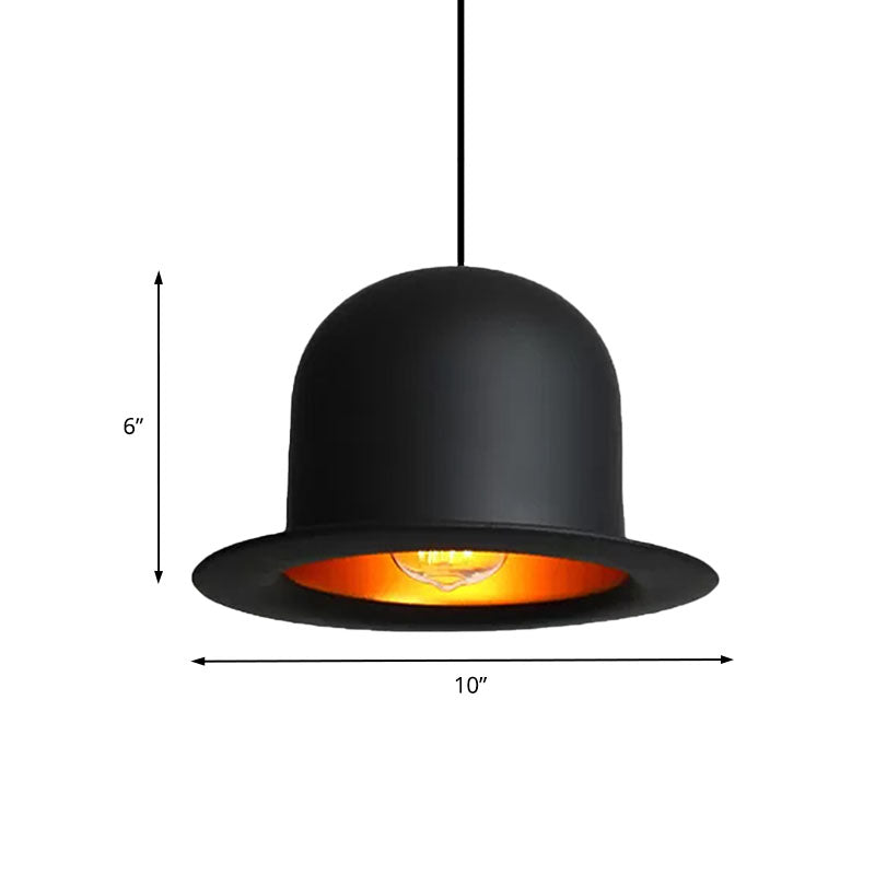 Hutdecke Anhänger hell modernes Metall 1 hellschwarzes Esszimmer hängend Licht, 6,5 "/7" breit