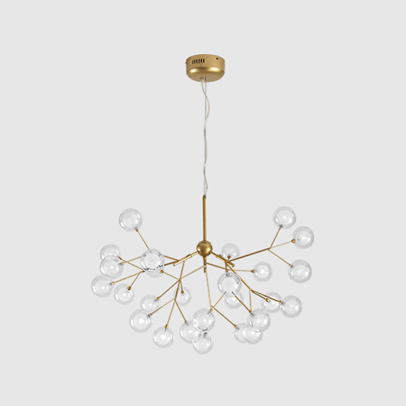 Gouden sputnik kroonluchter lichtbarmsel moderne led metalen hangende hanger voor eetkamer
