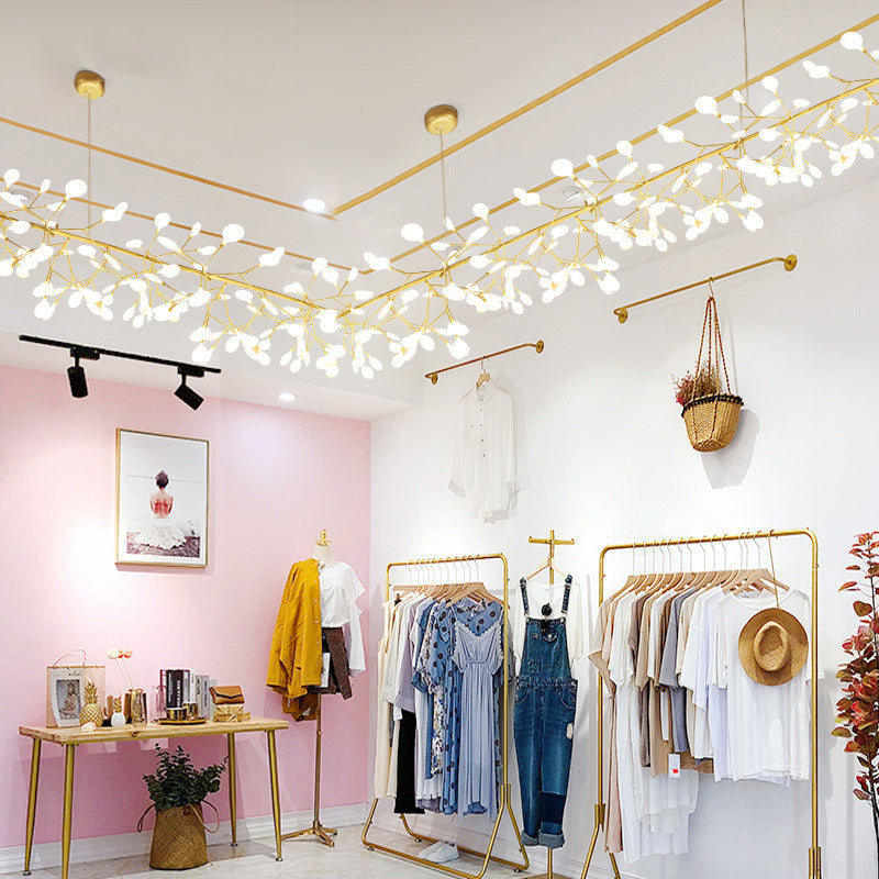 Bladvormige acryl eiland verlichting moderne stijl led hangende lichtarmatuur voor eetkamer