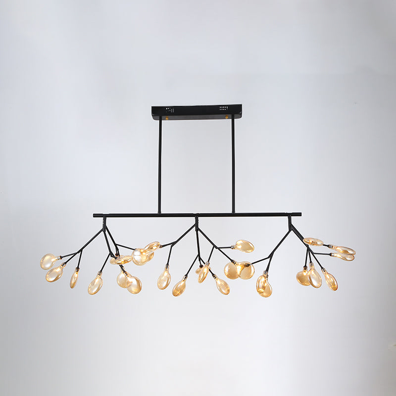 Heracleum Island Pendant Light Contemporary Metallic Dining Room Suspension Lamp
