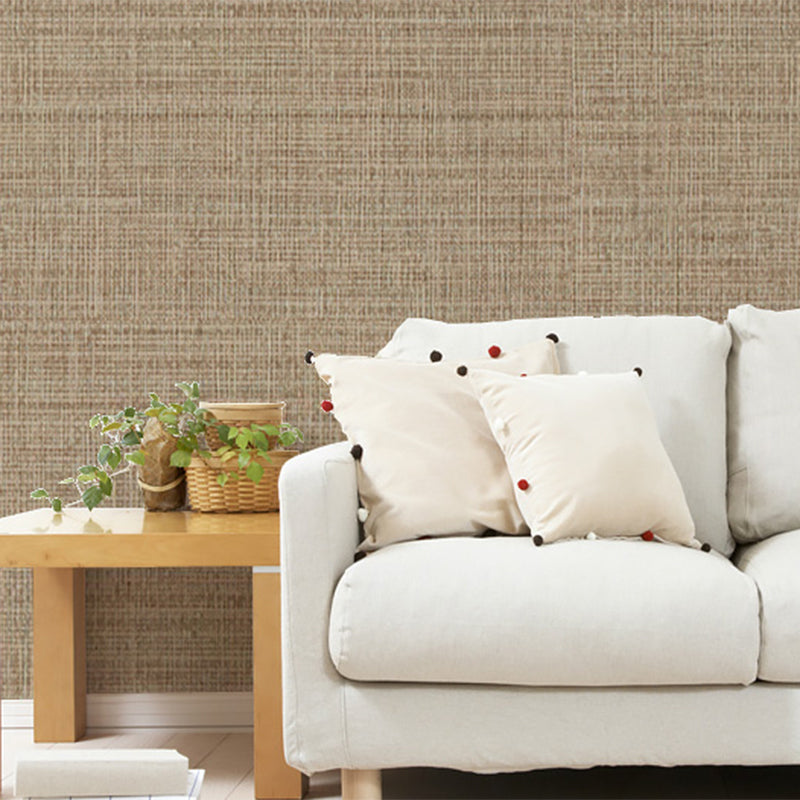 Simple Gunny Sack and Linen Pattern Non-Pasted Wallpaper for Restaurant and Dining Room, 31' x 20.5"