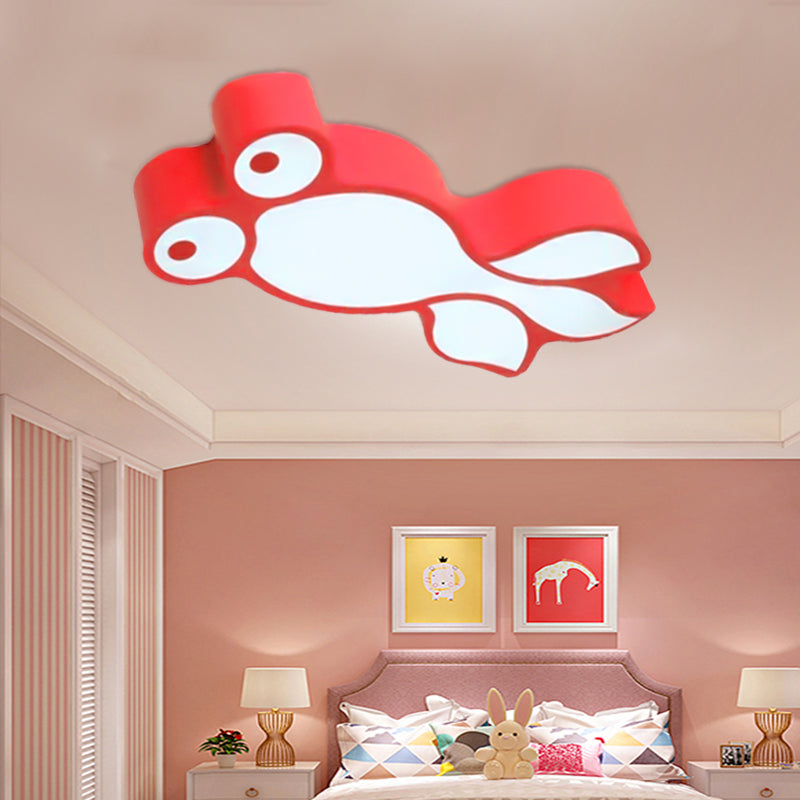 Lámpara de techo Little Goldfish, preciosa lámpara LED de acrílico empotrada para dormitorio de niños y niñas