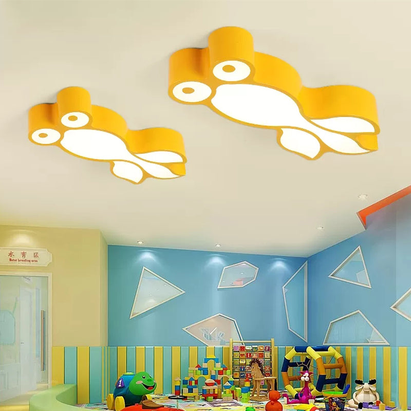 Lámpara de techo Little Goldfish, preciosa lámpara LED de acrílico empotrada para dormitorio de niños y niñas