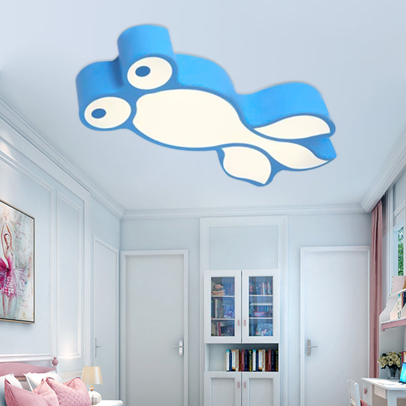 Lámpara de techo Little Goldfish, preciosa lámpara LED de acrílico empotrada para dormitorio de niños y niñas