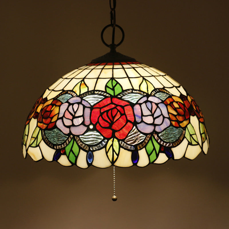 Ciotola taglio a pendente in vetro lampadario vittoriano vittoriano a 3 luci il soffitto appeso per sala da pranzo