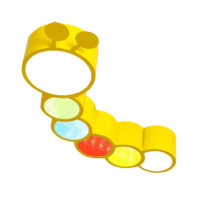 Moderne rupsvormige inbouwlamp van metaal, oogverzorgende LED-plafondlamp voor slaapkamer