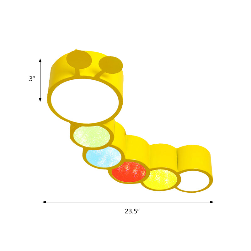 Moderne rupsvormige inbouwlamp van metaal, oogverzorgende LED-plafondlamp voor slaapkamer