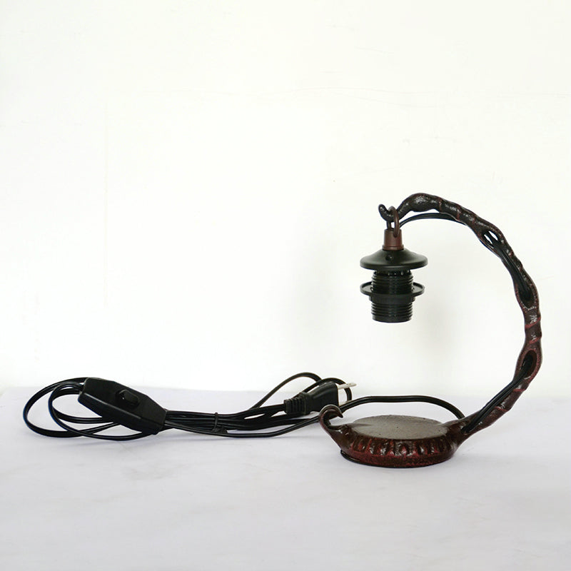 Lumière de cloche verte Baroque 1 Bulbe Éclairage de nuit en verre taché avec motif de raisin