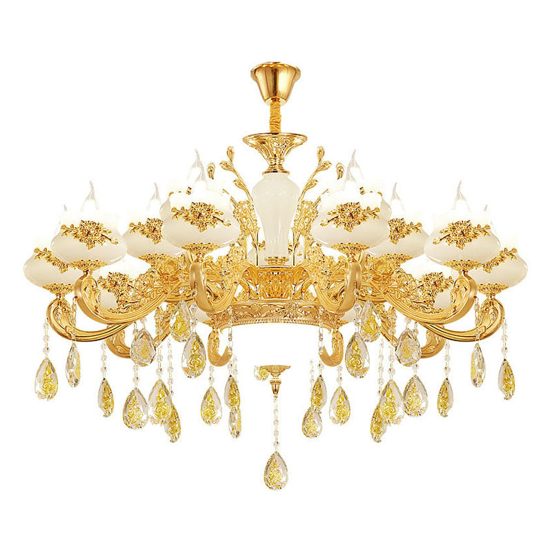 Lampe de plafond de salon florbud fausse lustre simplicité lustre d'éclairage en or