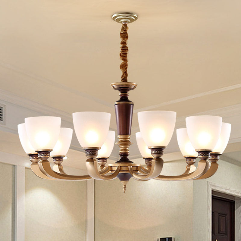 Ciotola in ottone kit di luce a sospensione modernista modernista lampadario a soffitto in vetro glassata