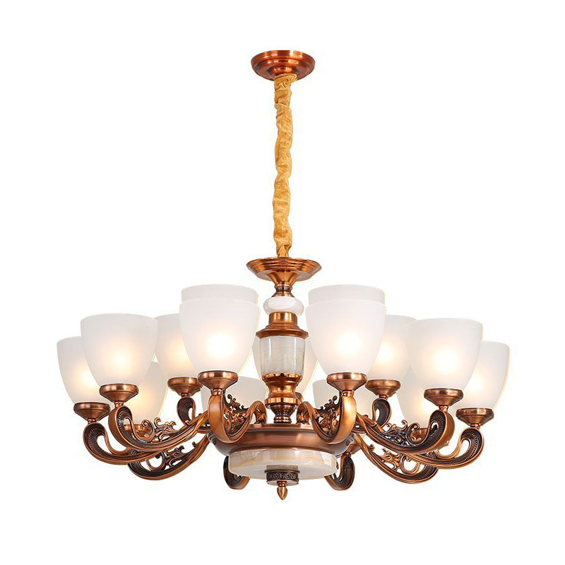 Kuppel Wohnzimmer Anhänger Kronleuchter weißes Glas Minimal hängende Deckenleuchte