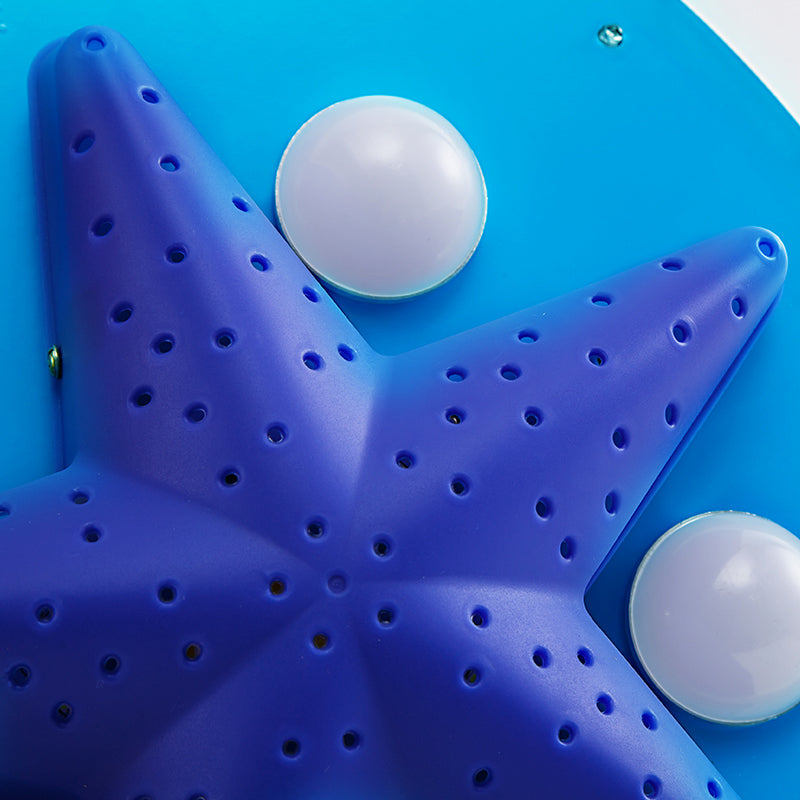 Lampada da soffitto a incasso in legno a LED per bambini con luce a nuvola blu per la scuola materna