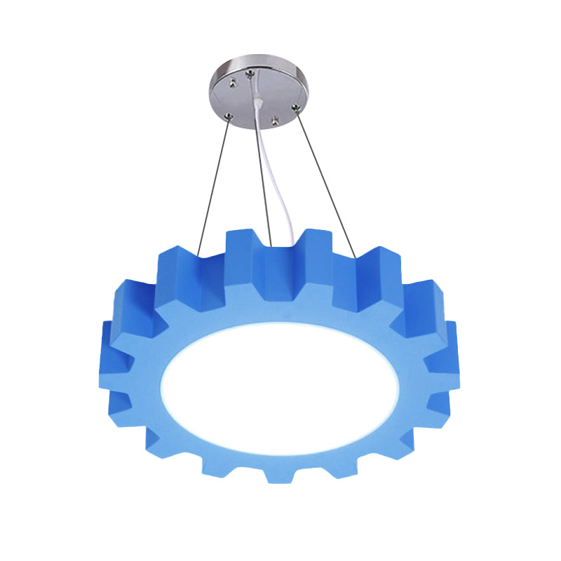 Creative Gear Pendant Light Acrylic Candy Colored LED Suspension Light for Kindergarten