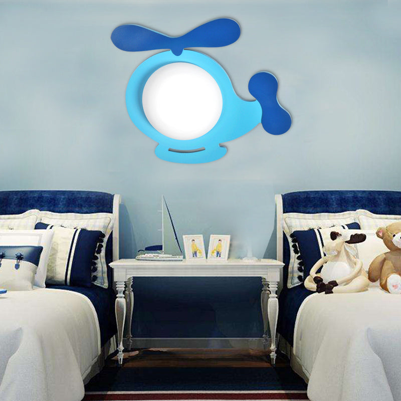 Helicóptero Baby Kid Helicóptero Splicadores de madera Estilo de dibujos animados LED LED