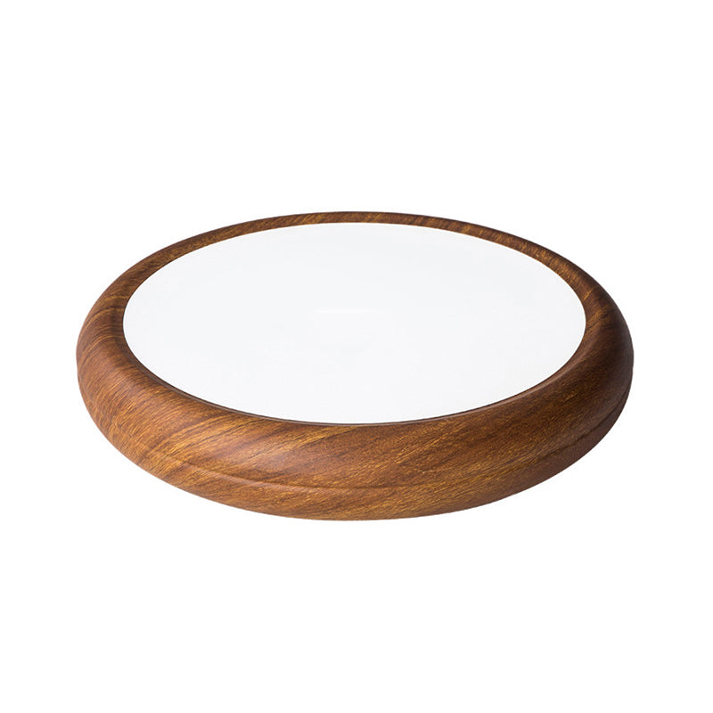 Contemporary Circular Flush Fixture Wooden Living Room LED Ceiling Light Flush Mount