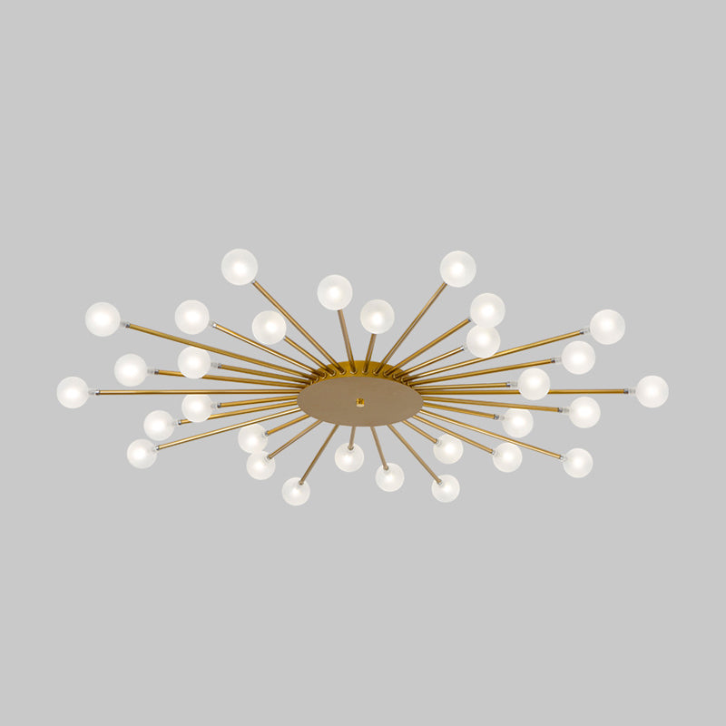 Radial Bedroom Flush Mount Fixture Metal LED Minimalistic Close to Ceiling Light