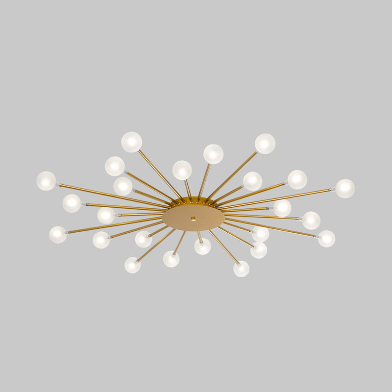 Radial Bedroom Flush Mount Fixture Metal LED Minimalistic Close to Ceiling Light