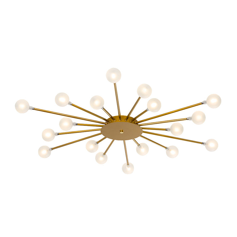 Radial Bedroom Flush Mount Fixture Metal LED Minimalistic Close to Ceiling Light