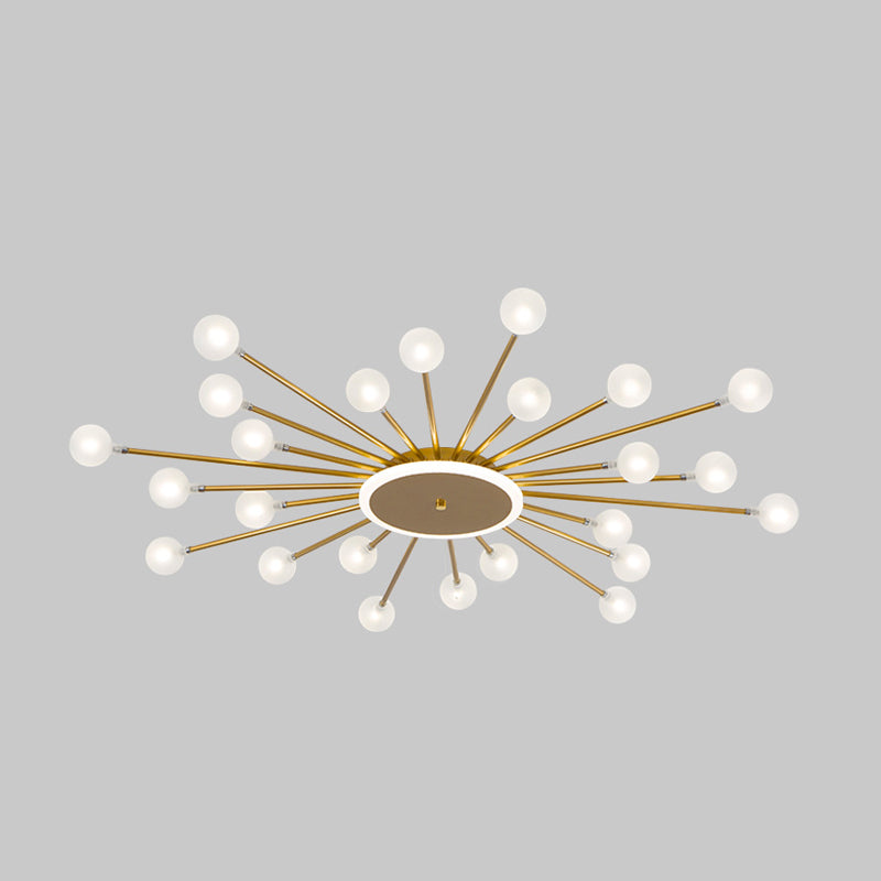 Luminaire encastré radial pour chambre à coucher, LED en métal minimaliste, proche du plafonnier