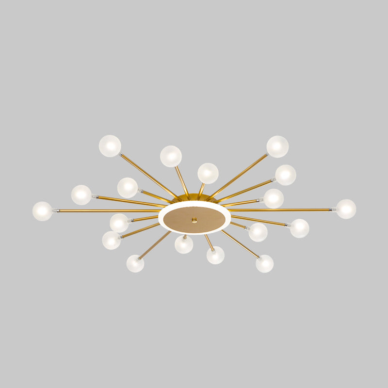Radial Bedroom Flush Mount Fixture Metal LED Minimalistic Close to Ceiling Light