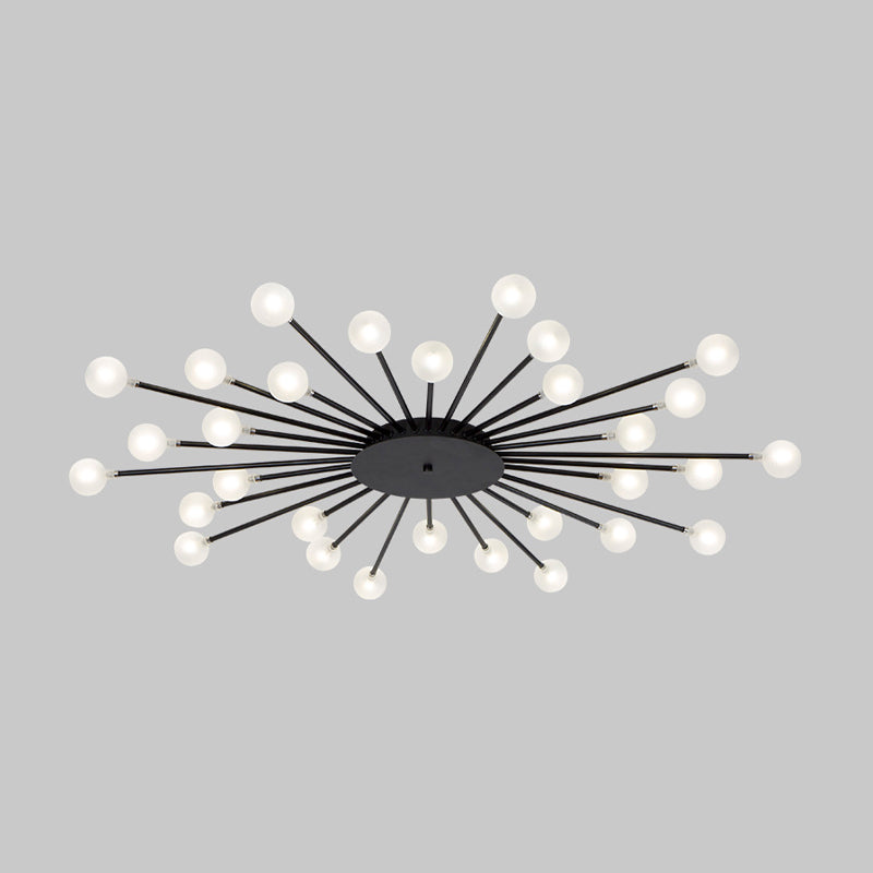 Radial Bedroom Flush Mount Fixture Metal LED Minimalistic Close to Ceiling Light