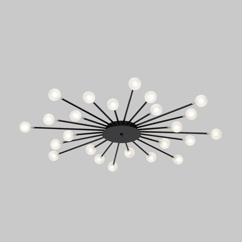 Luminaire encastré radial pour chambre à coucher, LED en métal minimaliste, proche du plafonnier