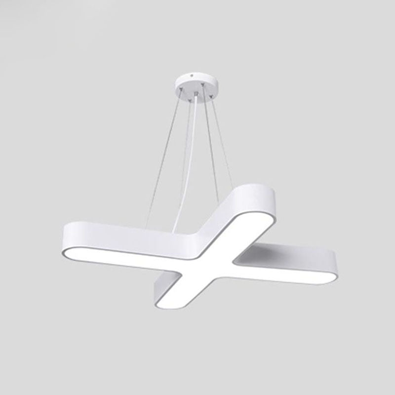 X -förmiges Restaurant Anhänger Leuchte Acryl minimalistische LED -Decke Hanglampe