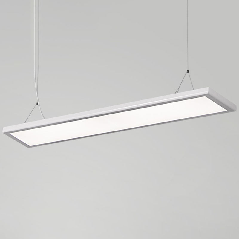 Panel Shaped Thin Pendant Light Kit Simplicity Acrylic White LED Suspension Lamp