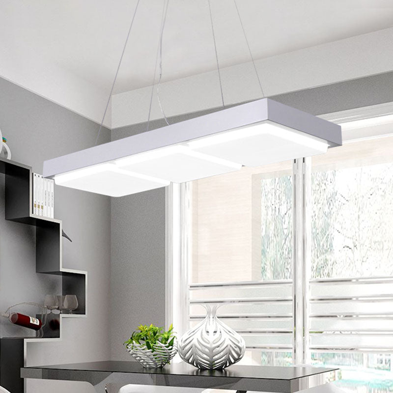 Rechthoek kantoor plafond hang licht acryl minimalistische led hanger verlichting over tafel