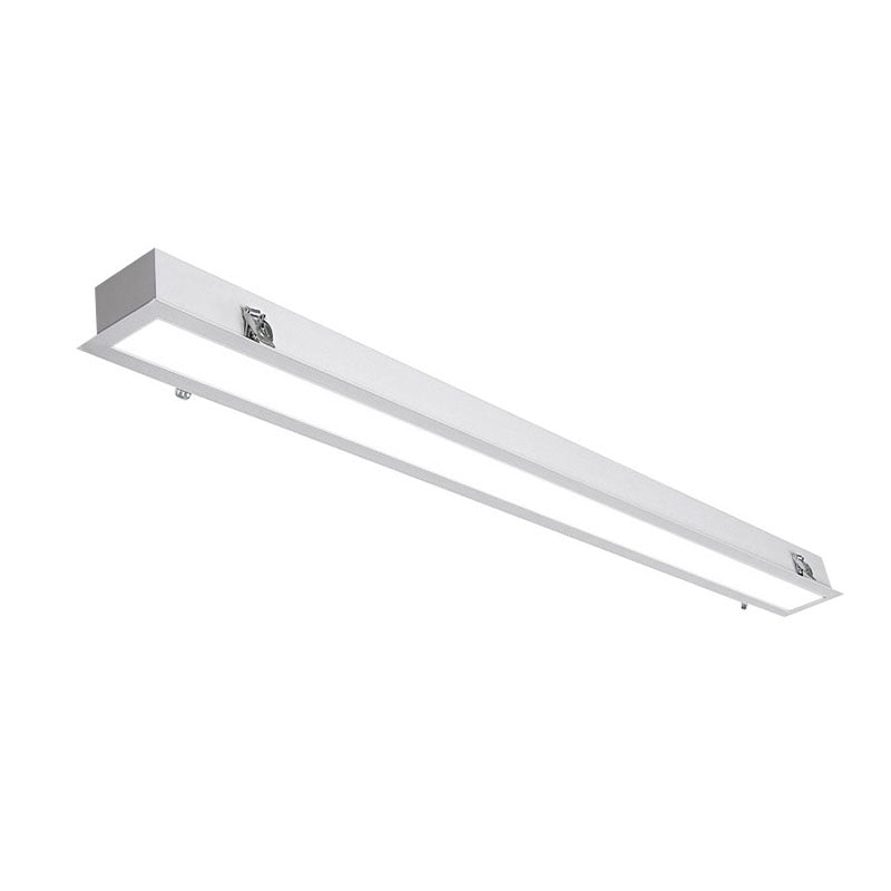 White Linear Flush Mount Light Simplicity Metal Surface Mounted LED Ceiling Lamp