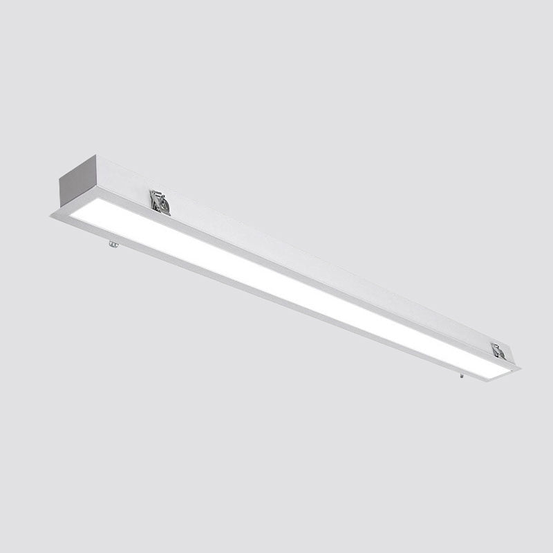 White Linear Flush Mount Light Simplicity Metal Surface Mounted LED Ceiling Lamp