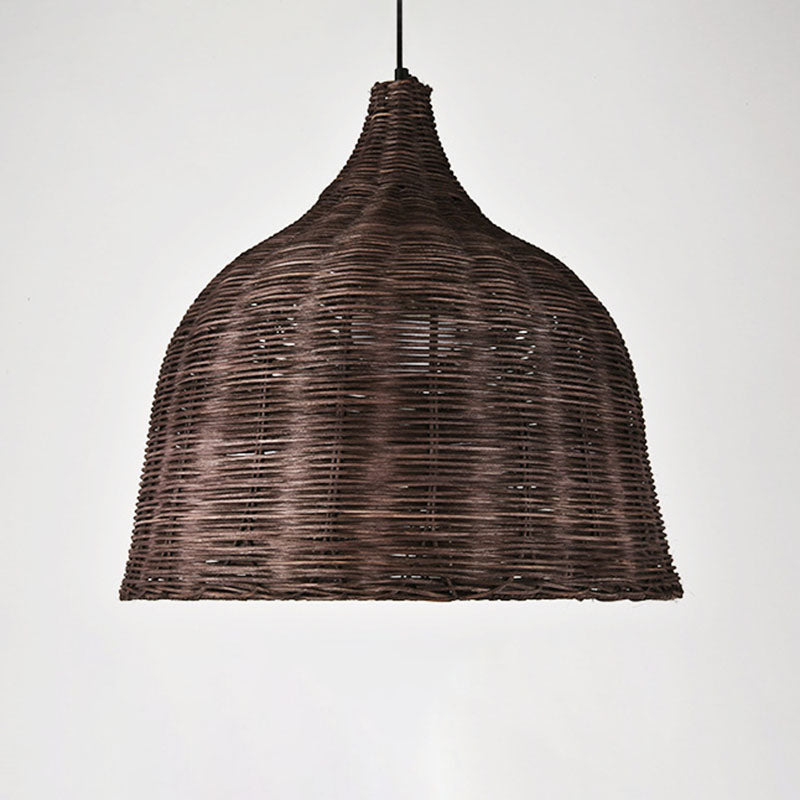 Trompete Teestoom Decke hängen leichter Bambus 1 Kopf Asiatische Style Suspension Anhängerlampe