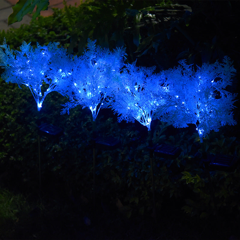 Rime Shaped Courtyard Solar Landscape Light Plastic Contemporary LED Stake Lighting