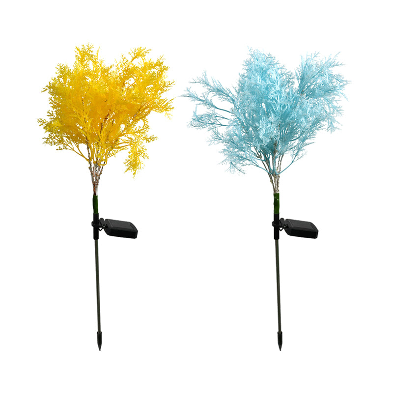 Rime Shaped Courtyard Solar Landscape Light Plastic Contemporary LED Stake Lighting