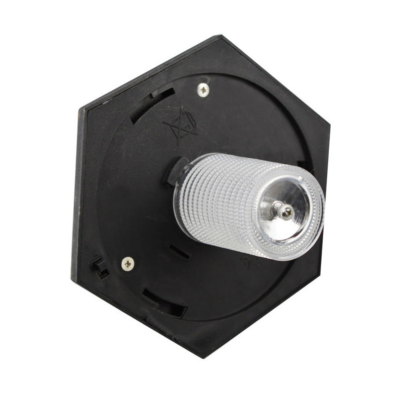 Hexagonal Plastic Solar Lawn Lighting Artistic Black LED Mosquito Repellent Light for Pathway