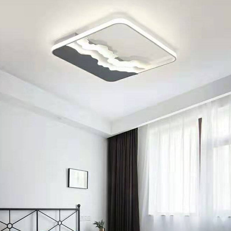 Hedendaagse Berg LED Flush Mount Licht Acryl Woonkamer Plafond Licht Flush Mount