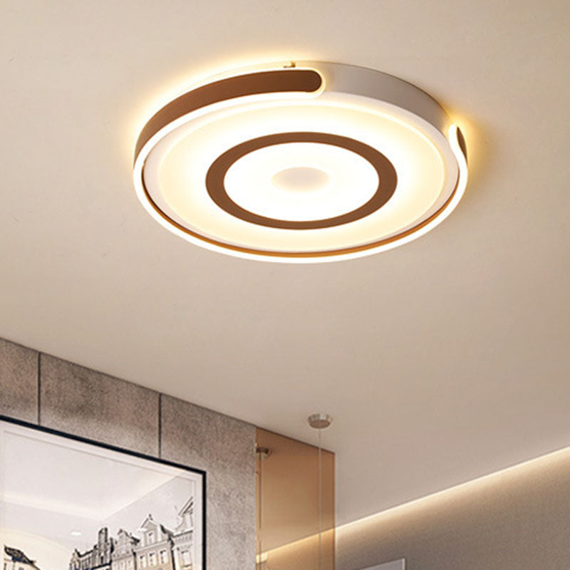 Halo métallique anneau encastré plafonnier café moderne LED encastré luminaire