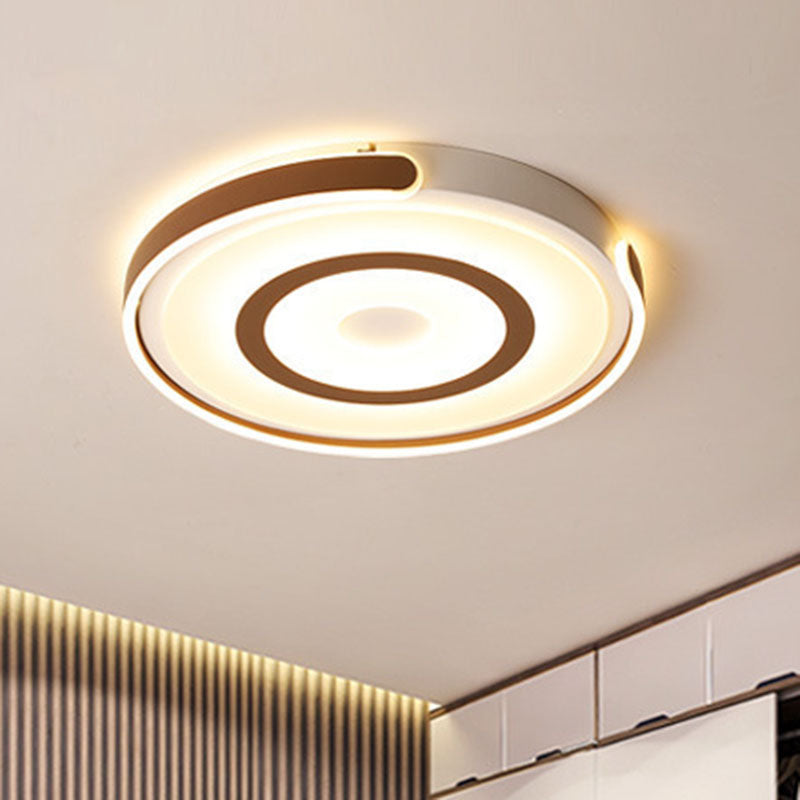Halo métallique anneau encastré plafonnier café moderne LED encastré luminaire