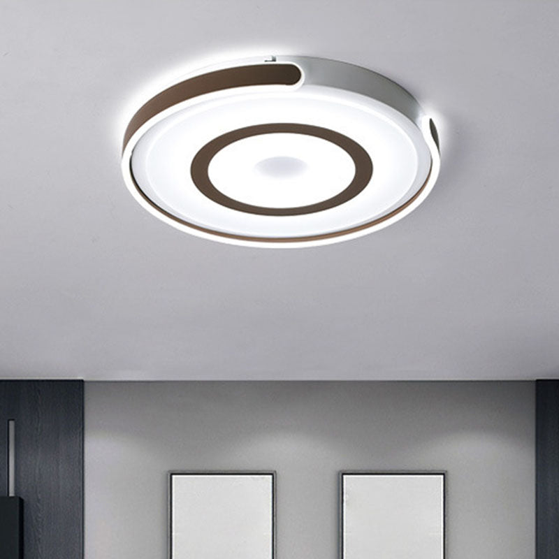 Halo métallique anneau encastré plafonnier café moderne LED encastré luminaire