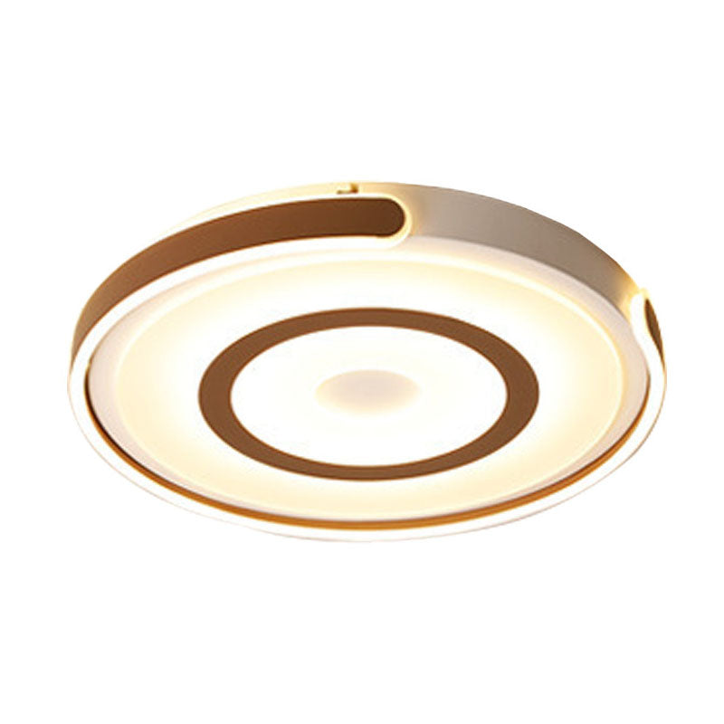 Halo métallique anneau encastré plafonnier café moderne LED encastré luminaire