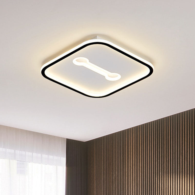 Geometrical Shape Bedroom Flush Mount Lighting Metal Minimalist LED Flush Mount Fixture