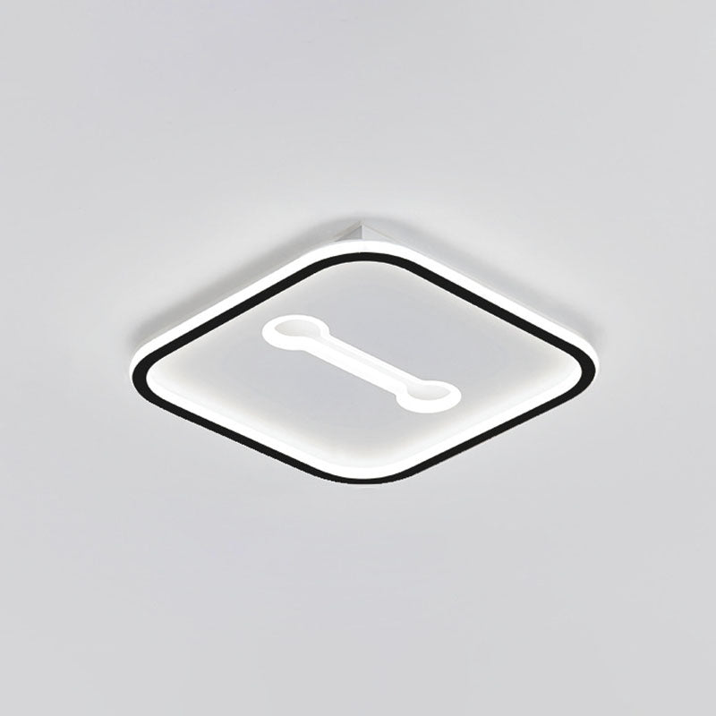 Geometrical Shape Bedroom Flush Mount Lighting Metal Minimalist LED Flush Mount Fixture