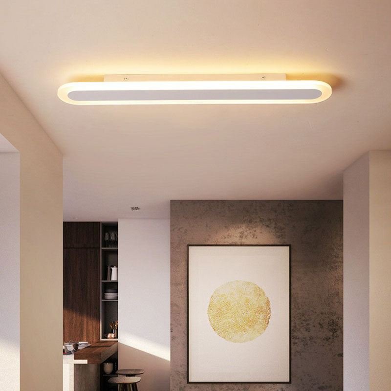 Linear Ultra Thin Flush Mount Lighting Minimalist Acrylique Living Room LED Flush Mount Fixture