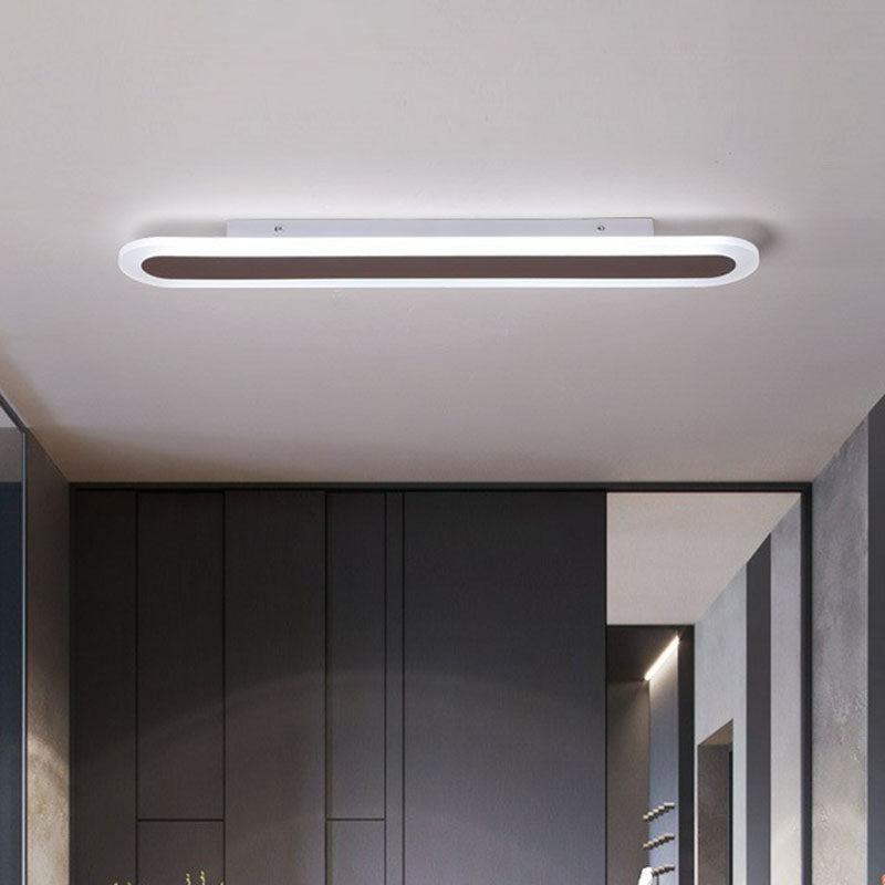 Linear Ultra Thin Flush Mount Lighting Minimalist Acrylique Living Room LED Flush Mount Fixture