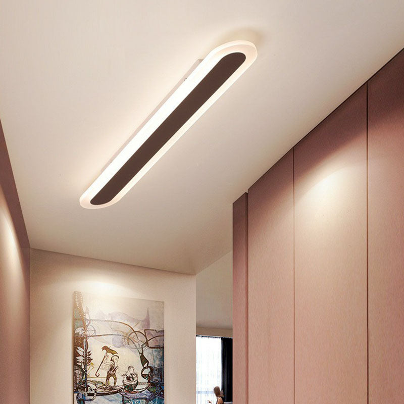 Linear Ultra Thin Flush Mount Lighting Minimalist Acrylique Living Room LED Flush Mount Fixture