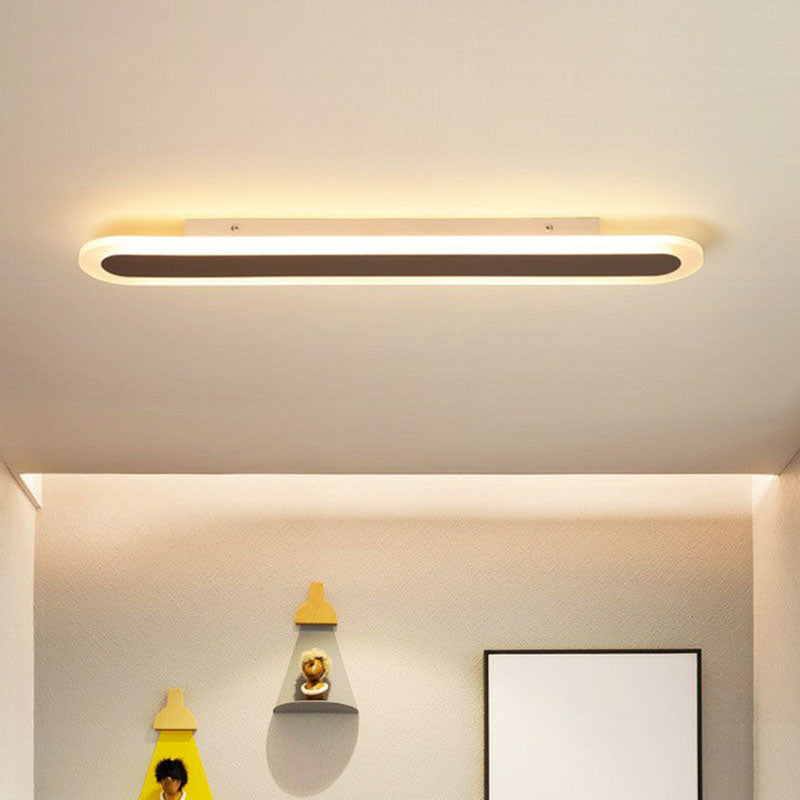 Linear Ultra Thin Flush Mount Lighting Minimalist Acrylique Living Room LED Flush Mount Fixture