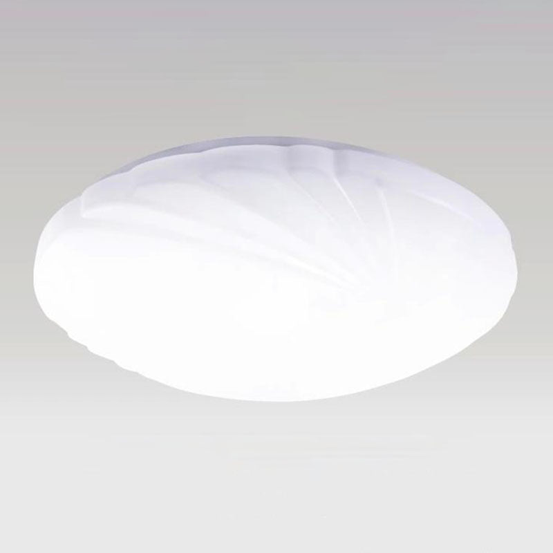 Plafonnier rond contemporain en acrylique pour chambre à coucher, luminaire LED encastré en blanc