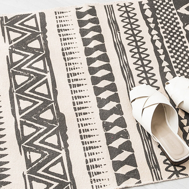 Mehrfarbiger nahtloser Muster Teppich Baumwolle Bohemian Teppich Haustierfreundlicher Bereich für Schlafzimmer