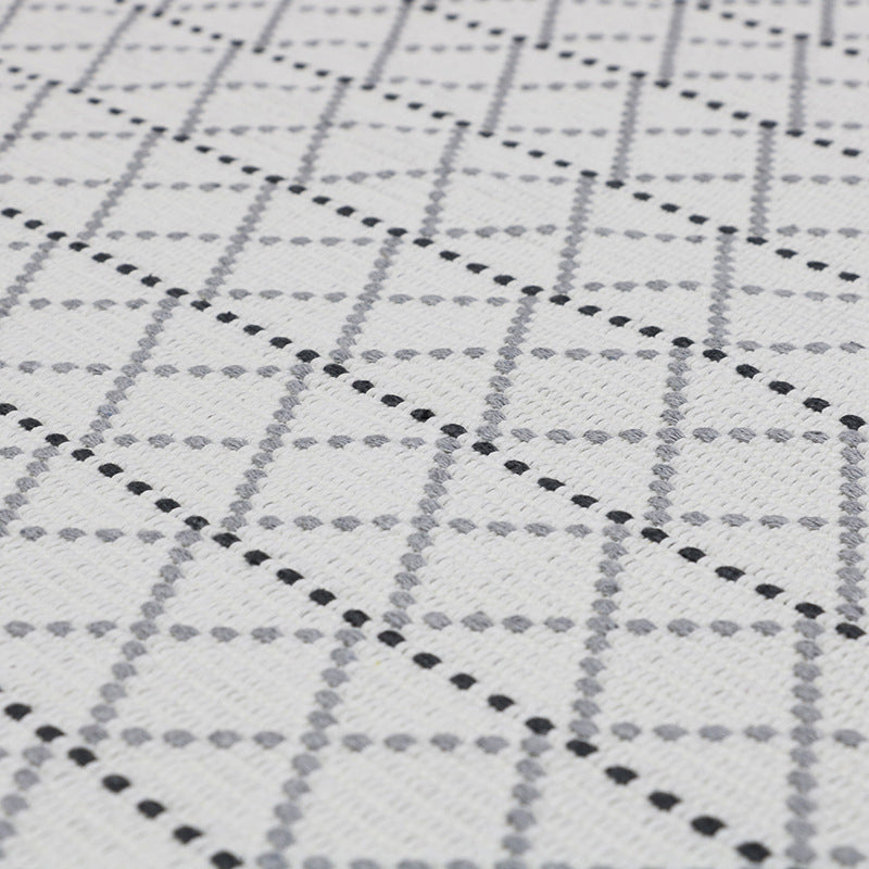 Trendy Multicolor Boho Rug Cotton Trellis Area Rug Machine Washable Carpet with Tassel for Door