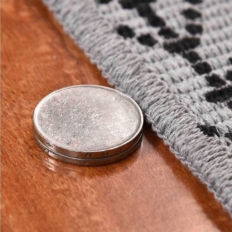 Dark Color Bohemia Rug Cotton Lattice Print Rug Pet Friendly Machine Washable Carpet for Great Room